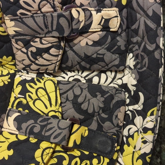 COPY: NWoT/EUC BUNDLE: VERA BRADLEY 🖤💛Y./Blk. BAROQUE🖤💛 purse/tablet - Picture 4 of 11
